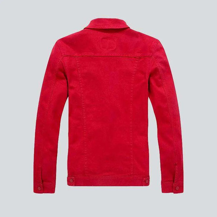 Fancy color men's denim jacket