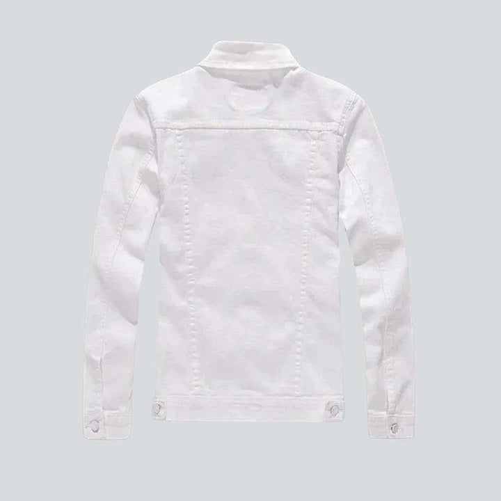 Fancy color men's denim jacket