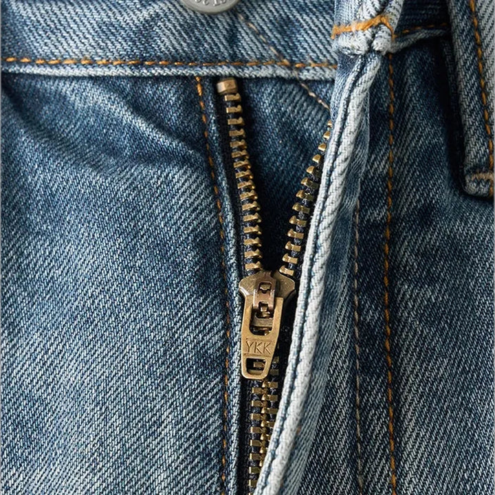 Dark faded street style men's jeans