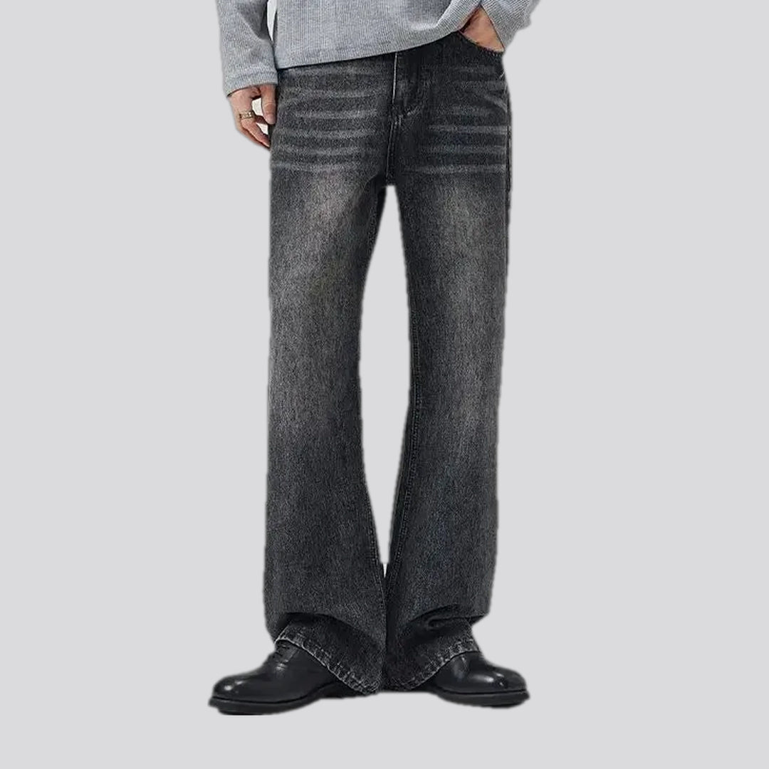 Fashionable Bootcut Creased Men's Jeans | Jeans4you.shop