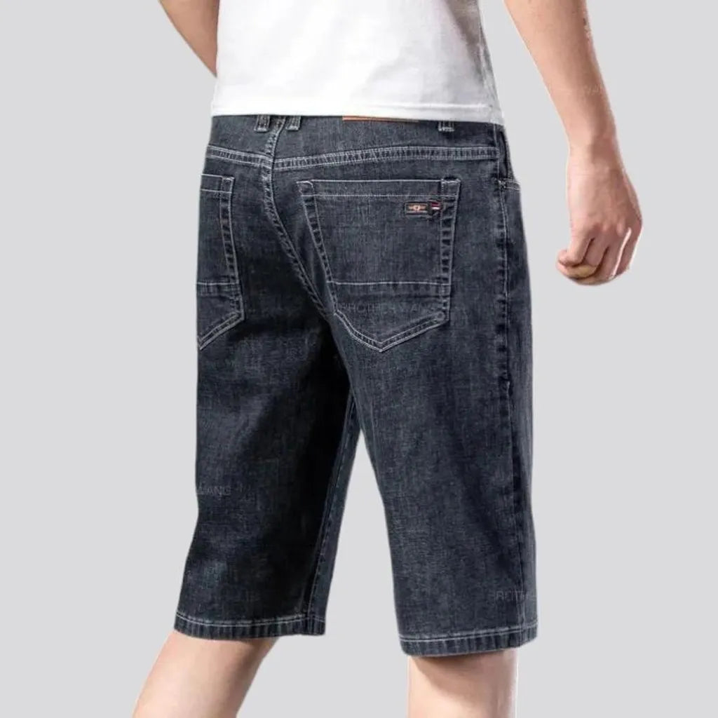 Sanded ultra-thin denim shorts